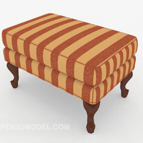 Garden Striped Sofa Stool 3d model