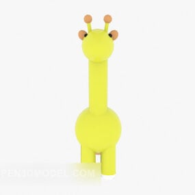 Modelo 3d de animal girafa de desenho animado