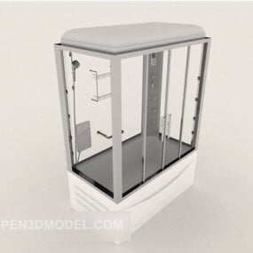 غرفة حمام زجاجية متنقلة نموذج ثلاثي الأبعاد