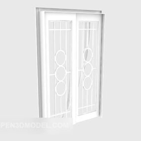 Glass Door Iron Frame 3d model