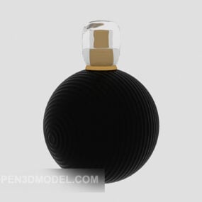 Μαύρο γυάλινο μπουκάλι αρώματος τρισδιάστατο μοντέλο