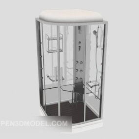 3D-Modell des Glasbadezimmerraums