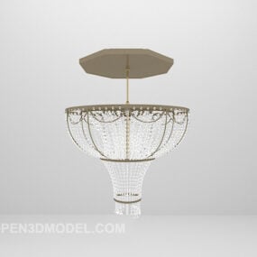 玻璃珠吊灯照明3d模型