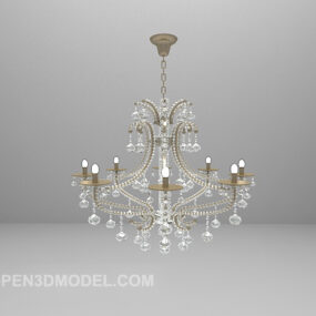 Glass Chandelier Luxury 3d model