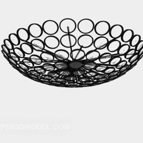 Iron Glass Ceiling Lamp 3d model
