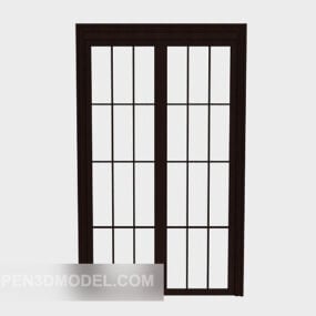 Modelo 3d de porta deslizante de vidro