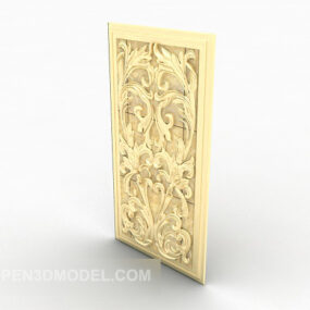 3D model zlaté vyřezávané přepážky