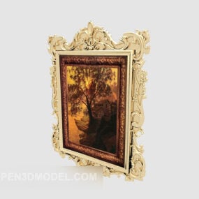 गोल्ड यूरोपियन हैंगिंग पेंटिंग 3डी मॉडल