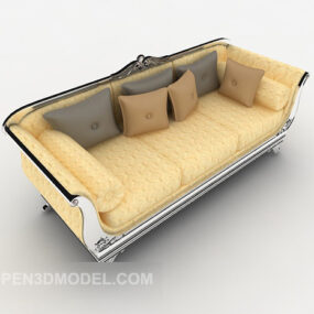 Gold European Home Sofa 3d model