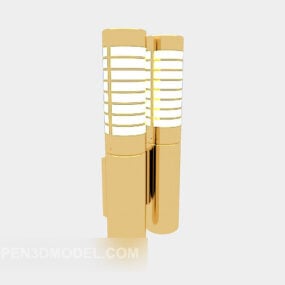 Model 3d Lampu Dinding Emas