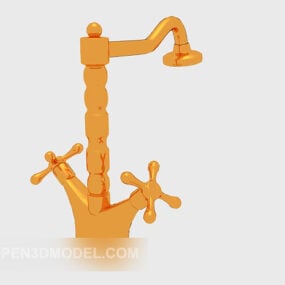 Gold Common Tap Furniture 3d model