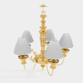 Gold Home Simple Chandelier 3d model