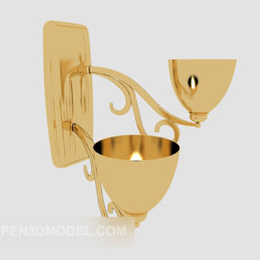 Gold Home Wall Lamp 3d model