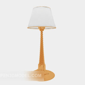 Lampe de table de salon dorée modèle 3D