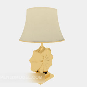 Kultainen minimalistinen pöytälamppu 3d-malli