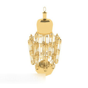 Gold Lighting Lamp 3d model