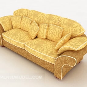 Home Yellow Multiplayer Sofa Furniture 3d model