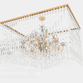 Gorgeous Square Crystal Chandelier 3d model