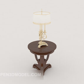 نموذج ثلاثي الأبعاد لمصباح طاولة أصفر دافئ رائع