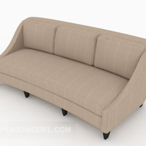 Grå serien Tre-personers soffa 3d-modell