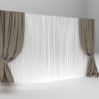 Gray with curtain3d model