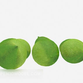 דגם תלת מימד של פירות מנגו ירוק