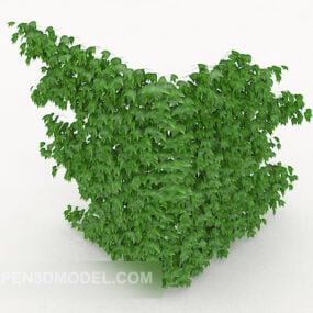 3д модель зеленой листовой лозы