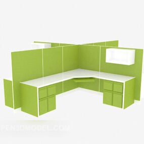 Green Office Working Table 3d model