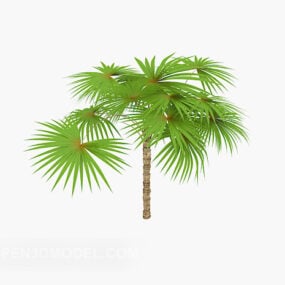 绿色的棕榈树 Lowpoly 3D模型