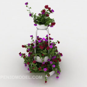 Green Plant Potted Decoration 3d model
