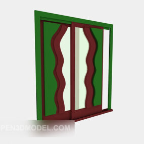 Sliding Gate Green Painted 3d model