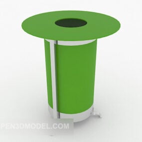 大きな緑のゴミ箱3Dモデル