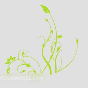 Green Wall Painted 3d model