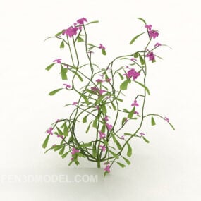 Πράσινη ζώνη φυτών λουλούδια φυτά τρισδιάστατο μοντέλο