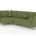 أريكة خضراء متعددة المقاعد