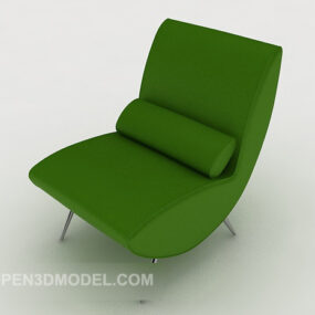 绿色休闲单人沙发3d模型
