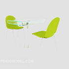 Green Casual Table Chair Set
