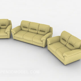Green Combination Home Sofa 3d model