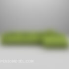 Conjunto de combinación de sofá de tela verde