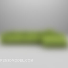 Green Fabric Sofa Combination Set 3d model