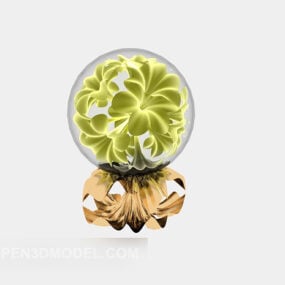 3д модель набора шаров "Зеленый лист"