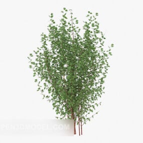Modelo 3d de muda de planta de folha verde