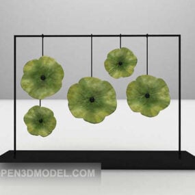 Zelený list dekorativní 3D model