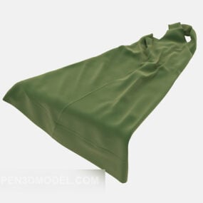 शयनकक्ष के लिए हरी लंबी स्कर्ट 3डी मॉडल
