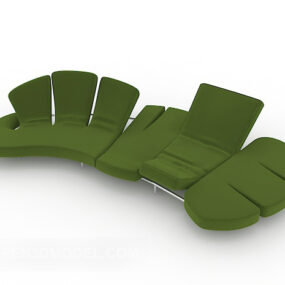 Green Personality Simple Sofa 3d model