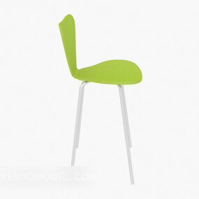 Green Plastic Chair Minimalist 3d model