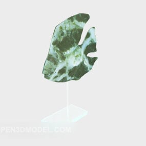 3д модель декоративного камня из зеленого мрамора