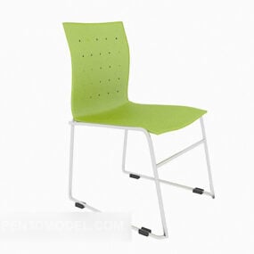 Chaise de bureau simple de couleur verte modèle 3D