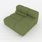 Zielona prosta kwadratowa sofa pojedyncza