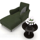 Gröna loungestolssoffermöbler